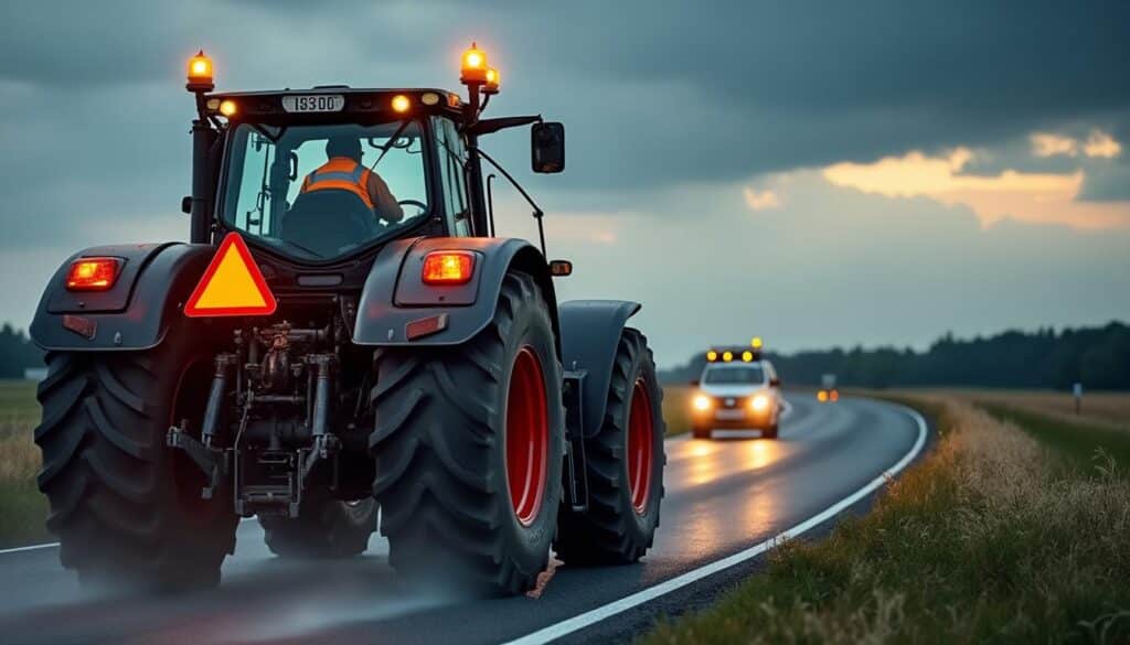 Les règles de sécurité pour le déplacement sur route avec un tracteur benne