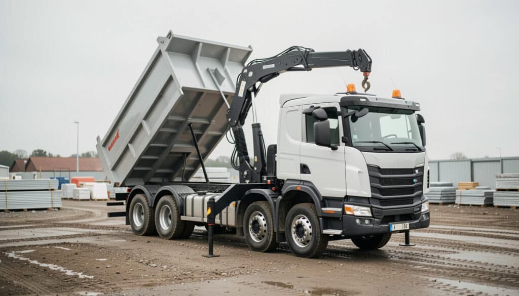 Camion-benne avec grue : bien choisir le bon modèle